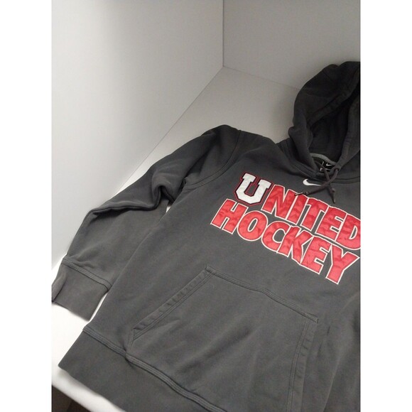 United Hockey Hoodie Mens Small  Gray Nike Pullover Team Sweatshirt - Picture 3 of 16